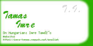 tamas imre business card